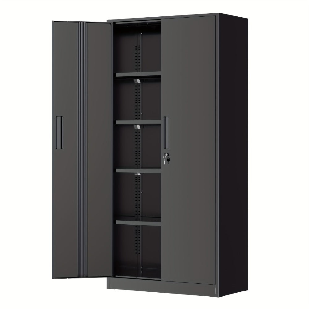 Storage Cabinet, Lockable Metal 71"H with Adjustable Shelves & Locking Doors shown in the main product view