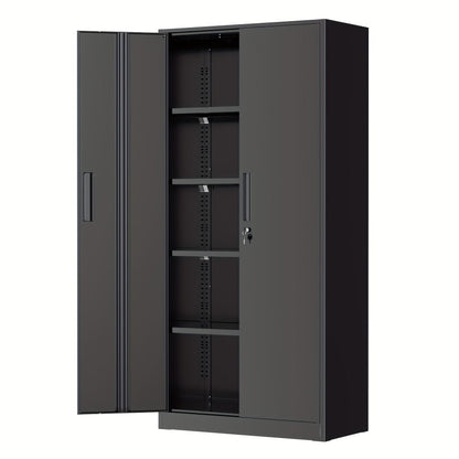 Storage Cabinet, Lockable Metal 71"H with Adjustable Shelves & Locking Doors shown in the main product view