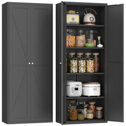 71-Inch Pantry Cabinet with Adjustable Shelves and Multiple Color Options for Kitchen detail image - detail view 10