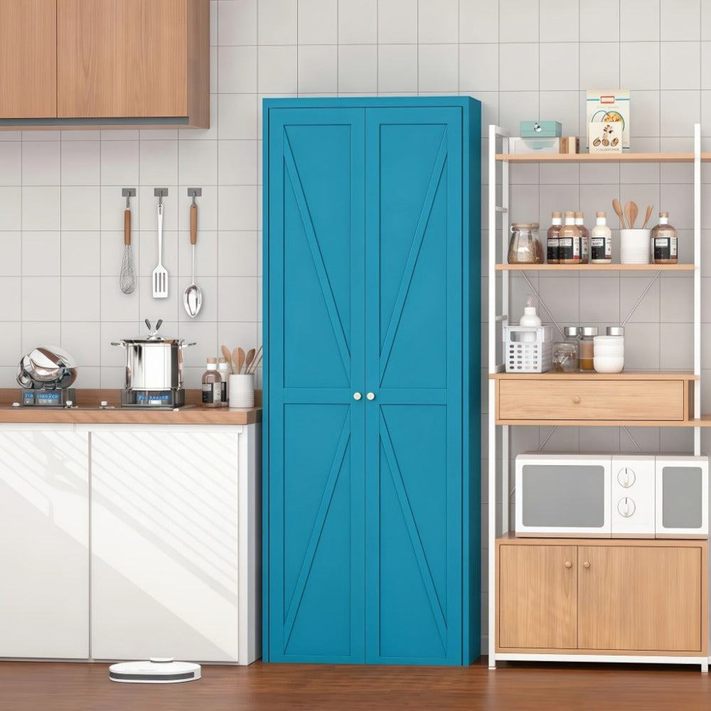 71-Inch Pantry Cabinet with Adjustable Shelves and Multiple Color Options for Kitchen detail image - detail view 12