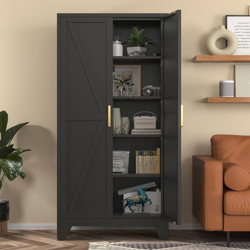 71-Inch Pantry Cabinet with Adjustable Shelves and Multiple Color Options for Kitchen detail image - detail view 3