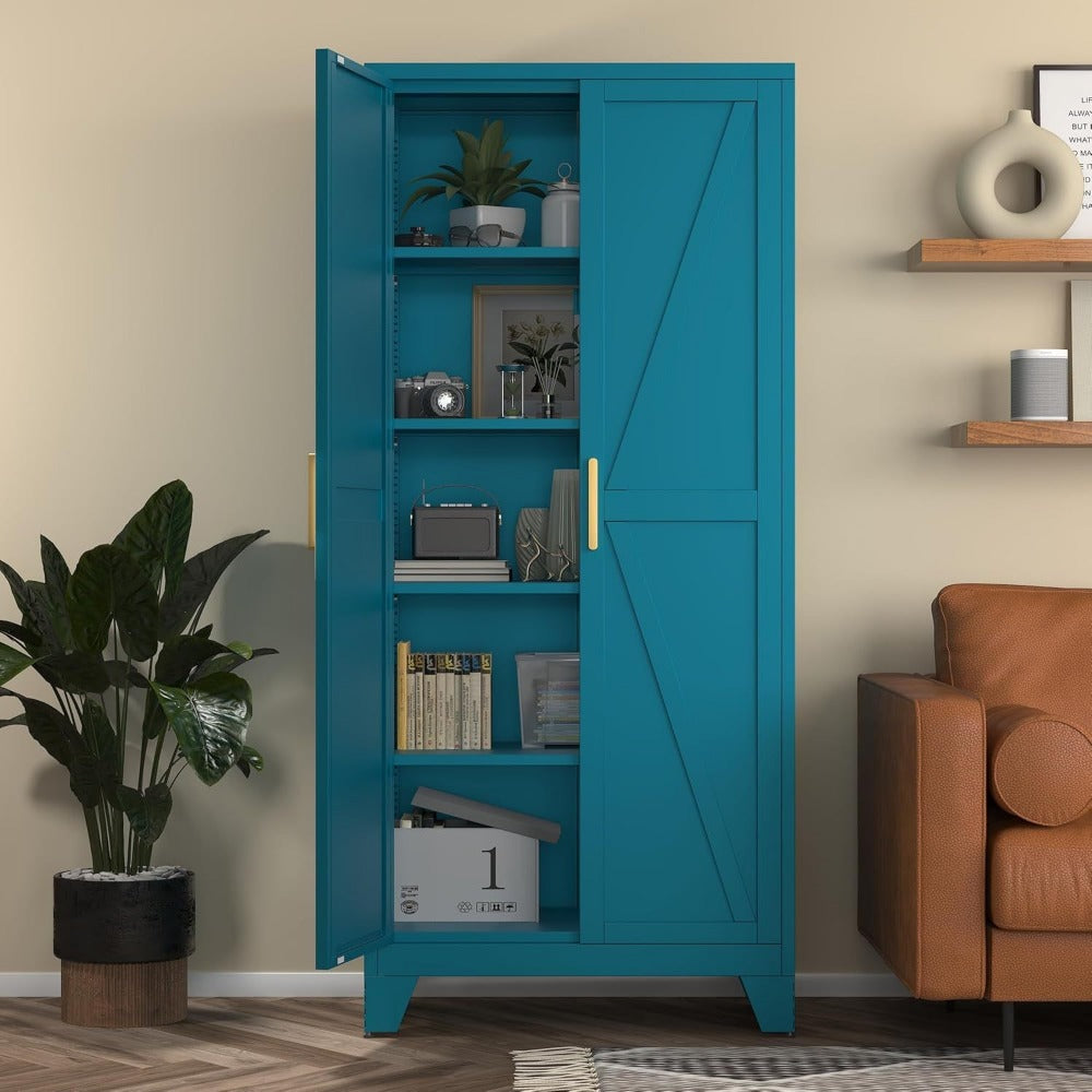 71-Inch Pantry Cabinet with Adjustable Shelves and Multiple Color Options for Kitchen detail image - detail view 5