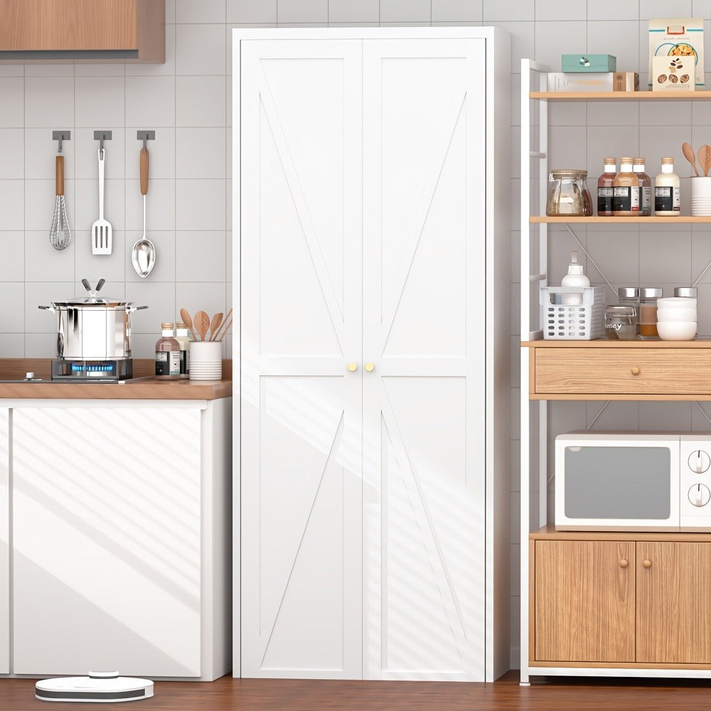 71-Inch Pantry Cabinet with Adjustable Shelves and Multiple Color Options for Kitchen detail image - detail view 8