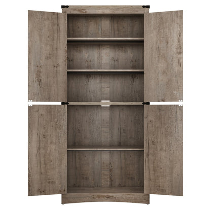 71-Inch Tall Bathroom Storage Cabinet with Adjustable Shelves detail image - detail view 17