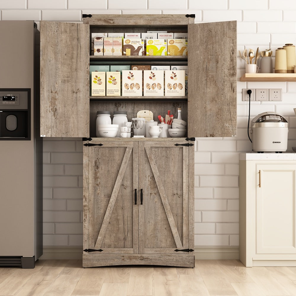 71-Inch Tall Bathroom Storage Cabinet with Adjustable Shelves detail image - detail view 18