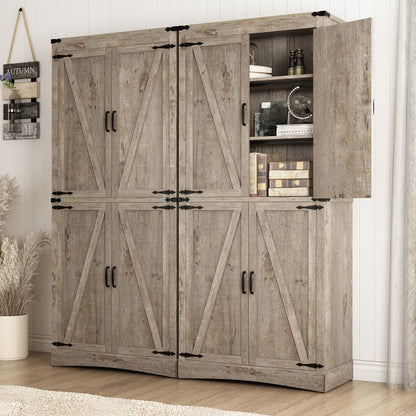 71-Inch Tall Bathroom Storage Cabinet with Adjustable Shelves detail image - detail view 19