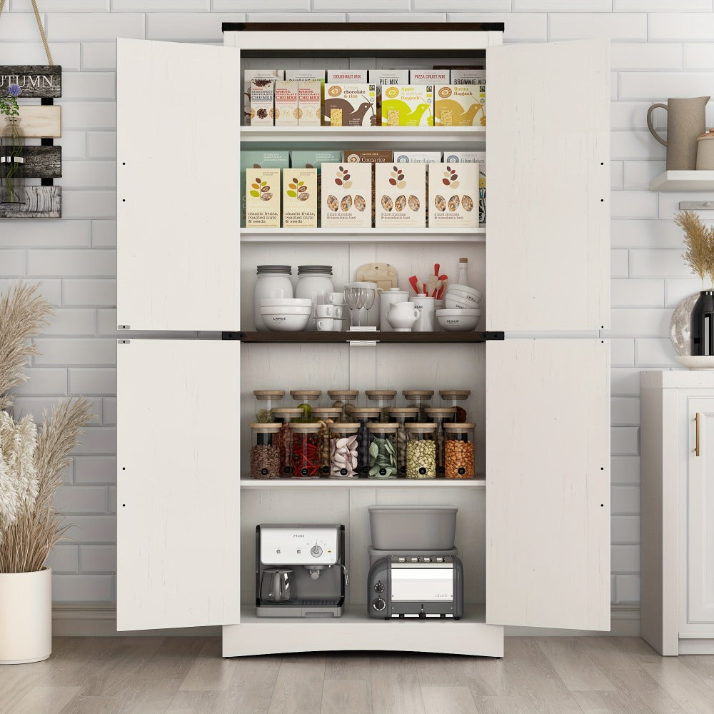 71-Inch Tall Bathroom Storage Cabinet with Adjustable Shelves detail image