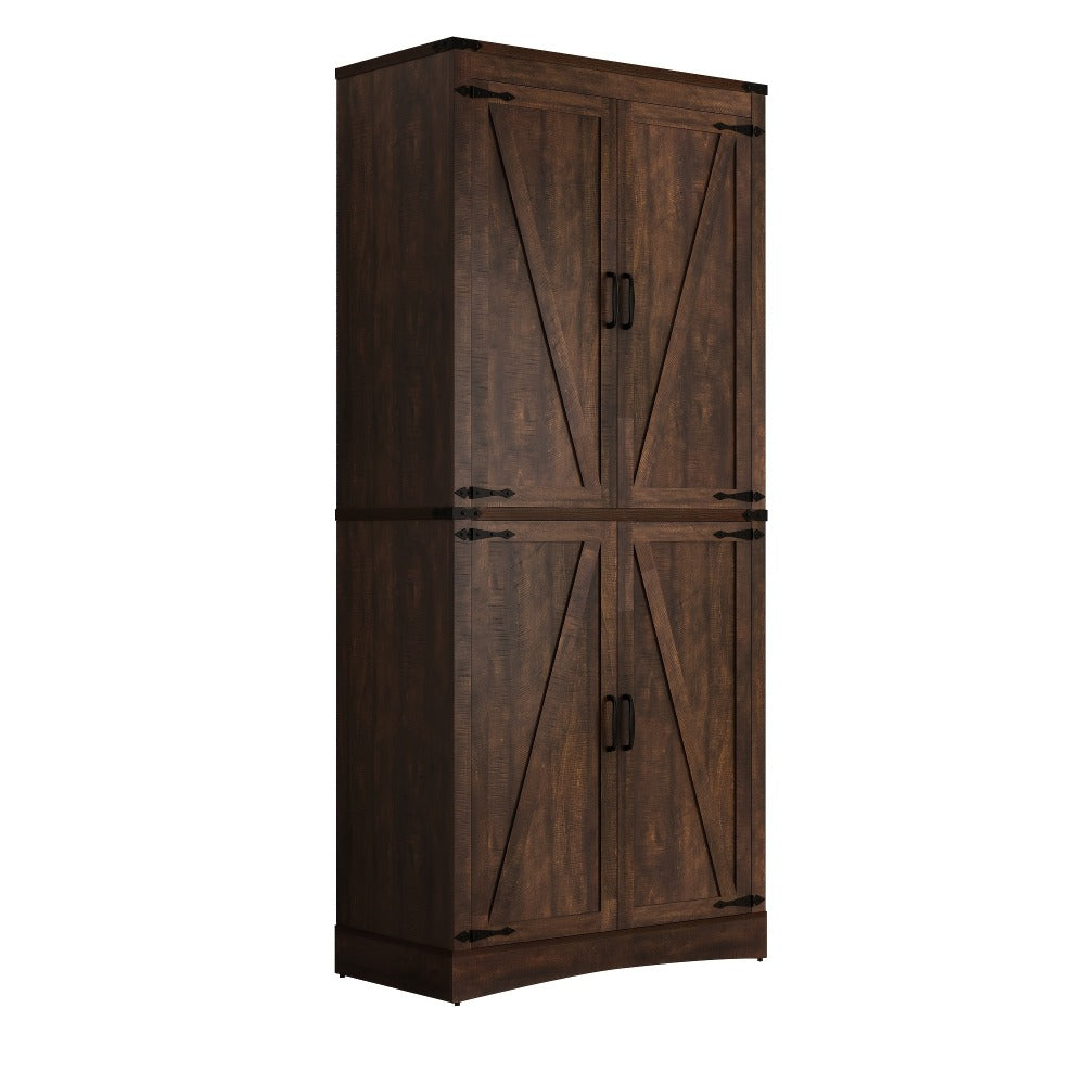 71-Inch Tall Bathroom Storage Cabinet with Adjustable Shelves detail image - detail view 5