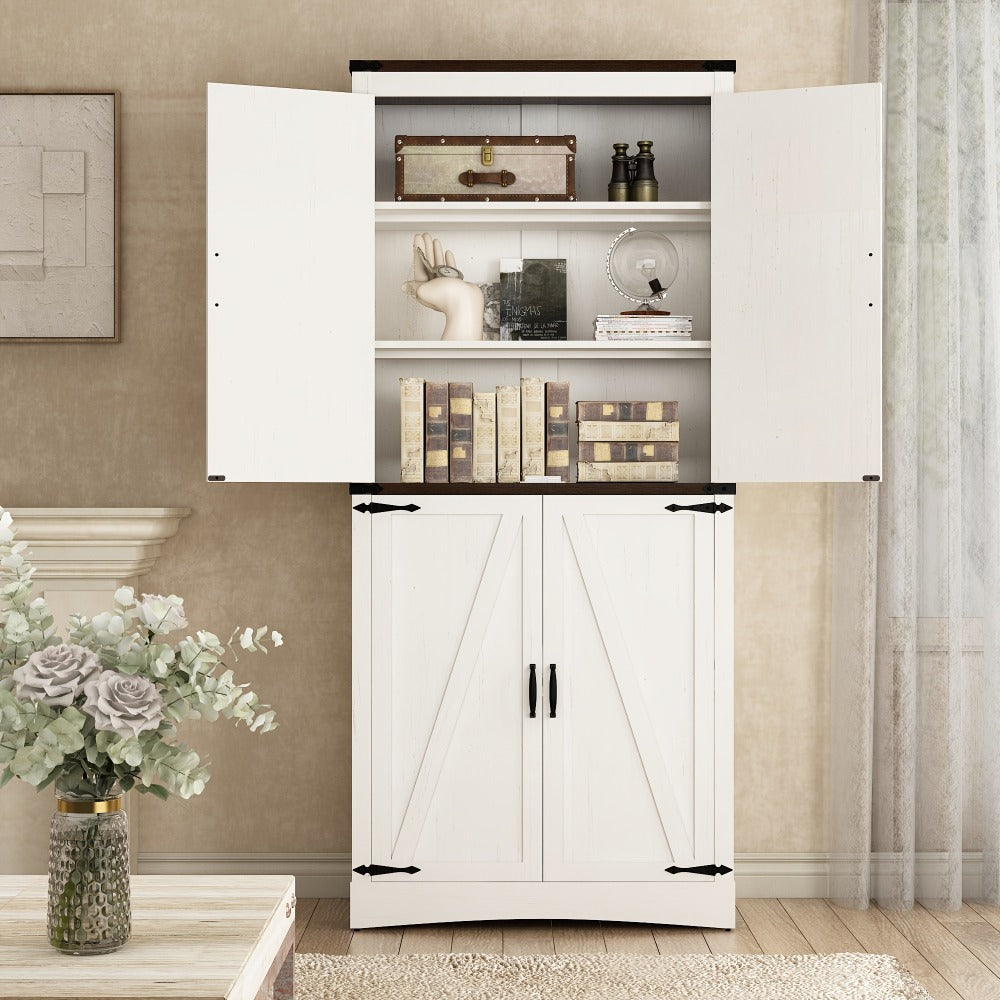 71-Inch Tall Bathroom Storage Cabinet with Adjustable Shelves detail image - detail view 6