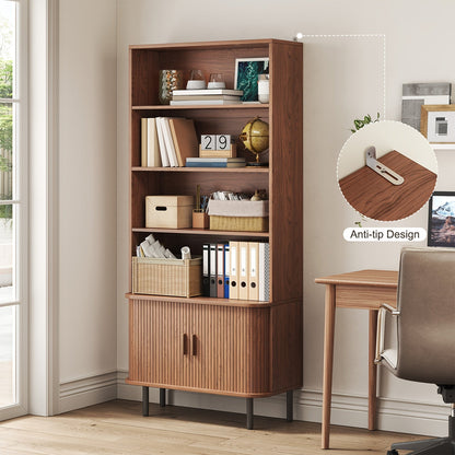 Bookcase shown in the Walnut option