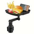 First Generation Car Cup Holder Tray Phone Holder - Dual Expandable Base, High-quality ABS Adjustable Rotating Bracket, Black Version