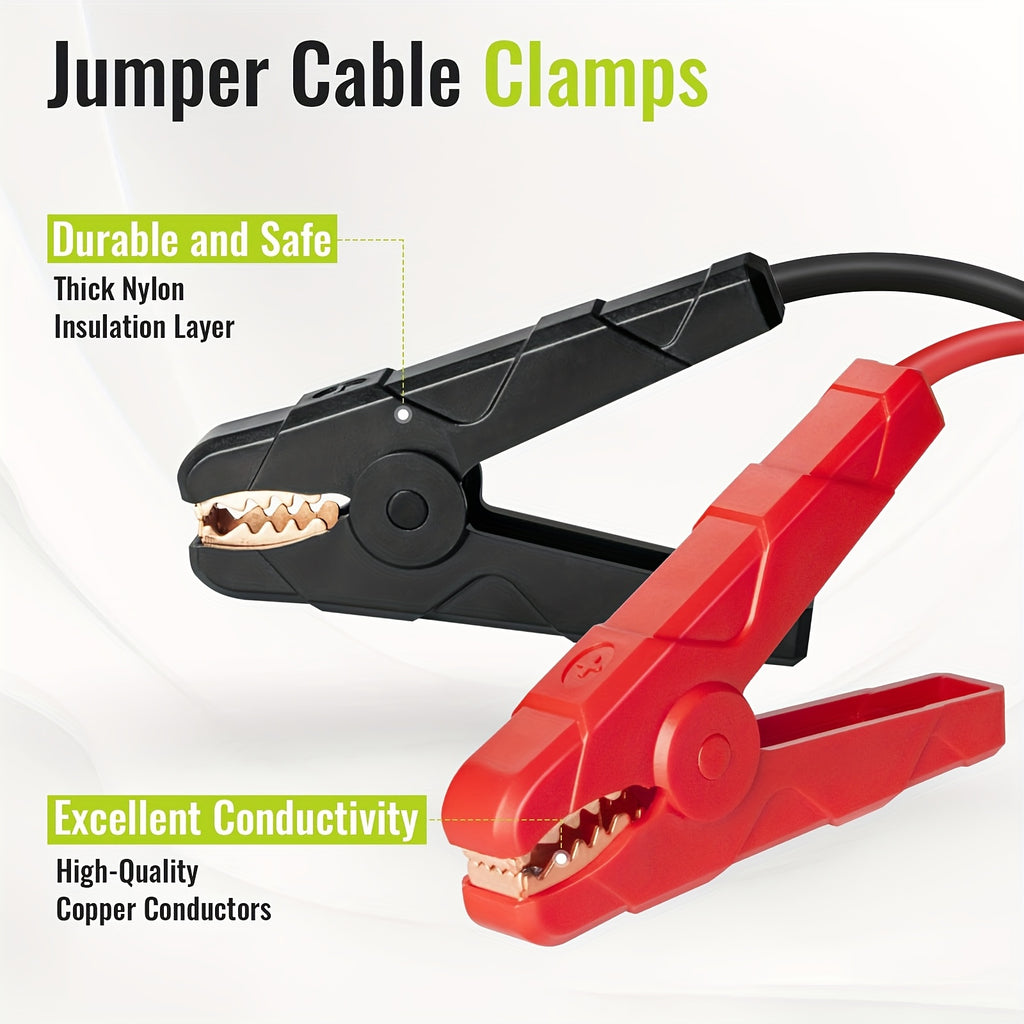 [Ryobi Jumper Cable] Ryobi 18V Battery Compatible Jumper Cable Clamps | 5.9ft 12AWG Portable Battery Jumper Starter Automotive Booster Cables for Jump Starting Using Tool (no Battery)