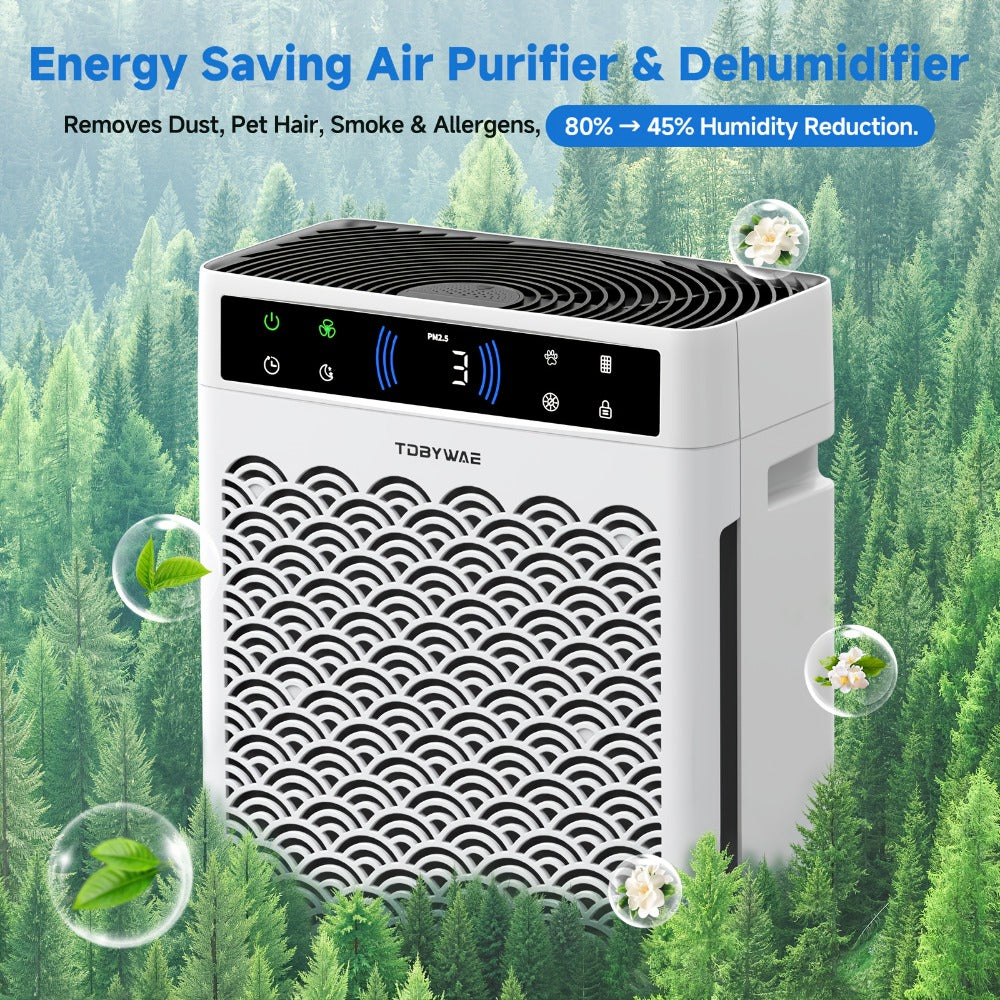 HEPA Air Purifier for Large Rooms Up to 3000 Sq Ft – True HEPA Filter, Activated Carbon, Double-Sided Intake, Removes Dust, Pet Dander, Smoke & Odors, Sleep Mode 22dB, Aromatherapy, 19Hr Timer