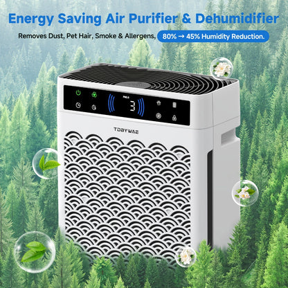 HEPA Air Purifier for Large Rooms Up to 3000 Sq Ft – True HEPA Filter, Activated Carbon, Double-Sided Intake, Removes Dust, Pet Dander, Smoke & Odors, Sleep Mode 22dB, Aromatherapy, 19Hr Timer