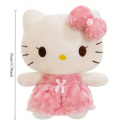 Hello Kitty My Melody Rose Plush Doll 14 Inch Kawaii Sanrio Stuffed Animal Large Soft Toy Birthday Christmas Gift for Girls Teens Collectors