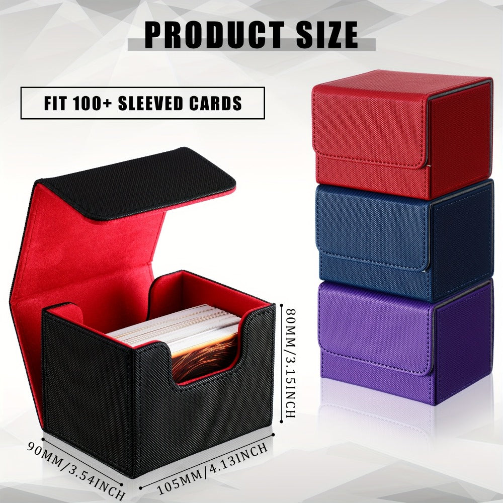 TCG Magnetic Deck Box 10 Pack – 100+ Card Capacity Storage Cases for MTG, Pokemon & Yu-Gi-Oh, 10 Vibrant Colors, Bulk Deck Organizer Set for Trading Card Game Players, Collectors & Tournament Use