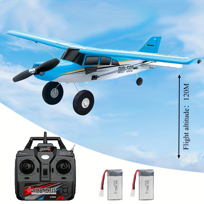 Brushless Fixed Wing RC Plane 6-Channel 6-Axis Gyro 3D Aerobatic Stunts 2 Batteries Included – QIDI560 M7 EPP Foam Remote Control Airplane 120M Range Hobbyist Outdoor Gift Red Blue