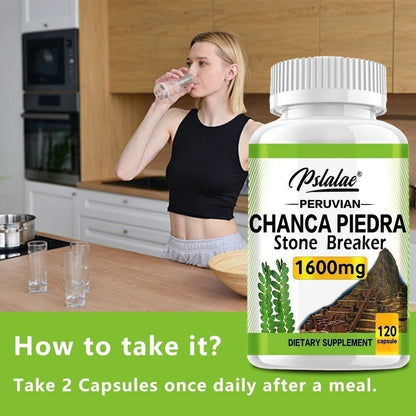 Chanca Piedra Capsules for Liver & Kidney Health – 120 Capsules Natural Urinary Tract Support Supplement, Stone Breaker Herb for Detox & Cleanse, Daily Wellness Formula