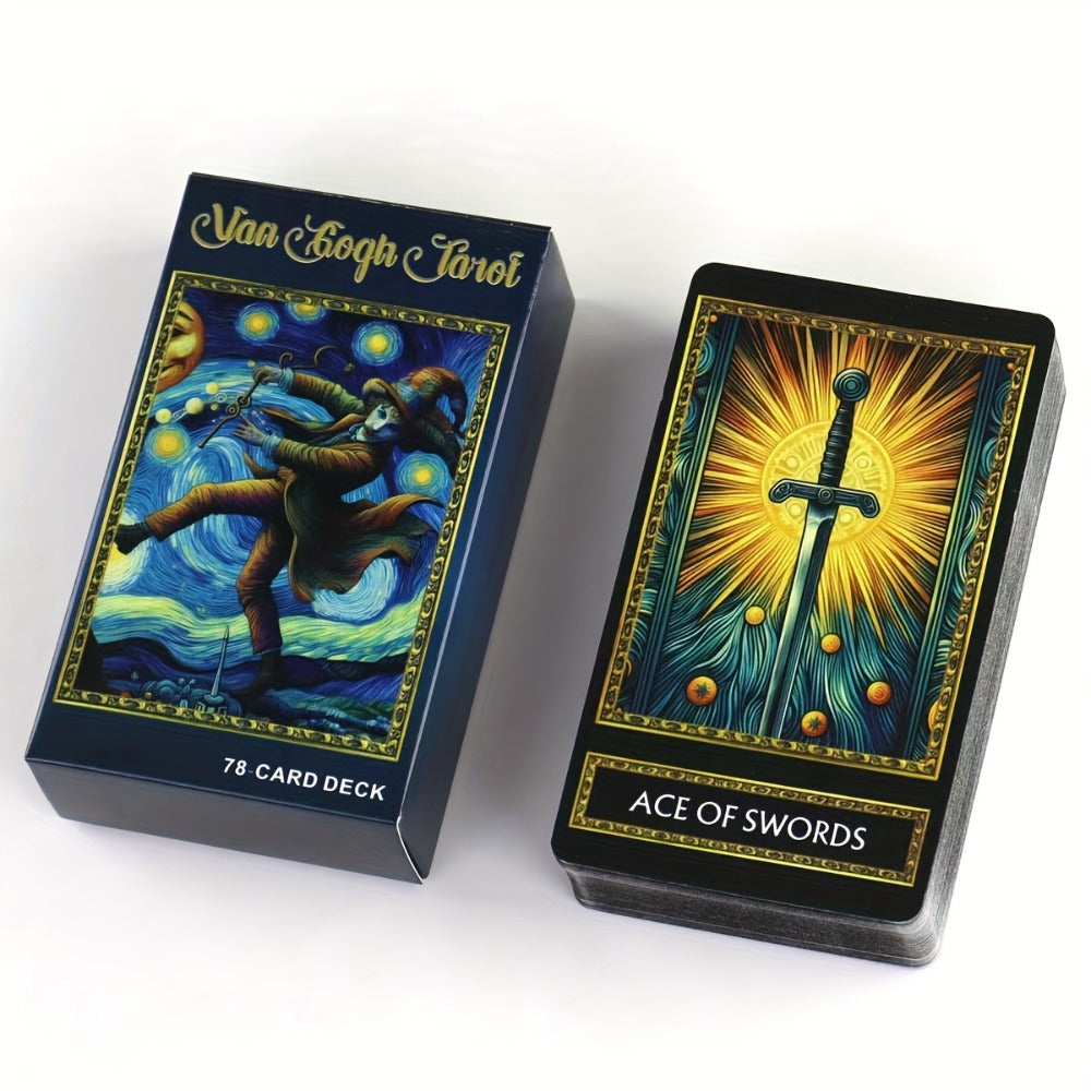 Van Gogh Tarot Cards 78 Card Deck – Art-Inspired High Quality Paper Divination Tool for Adults Teens Beginners Collectors Spiritual Gift Idea Ages 14+