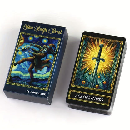 Van Gogh Tarot Cards 78 Card Deck – Art-Inspired High Quality Paper Divination Tool for Adults Teens Beginners Collectors Spiritual Gift Idea Ages 14+