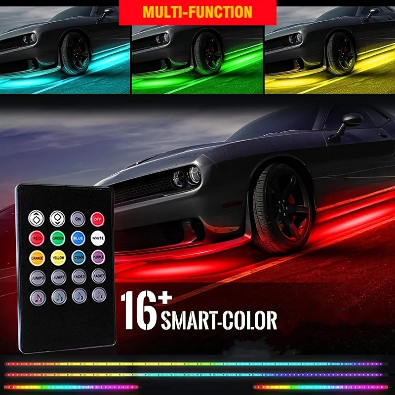 External LED with App Control, Atmosphere Decorative Kit, Multiple Scene Modes, with App Control And Wireless Control, Light, Compatible with Cars, Trucks, Suvs