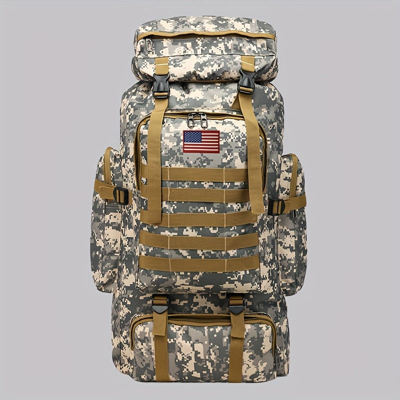 Military Hiking Backpack 80L – Tactical 3-Day Assault Pack Oxford Fabric DIY System for Camping Hunting Travel Unisex