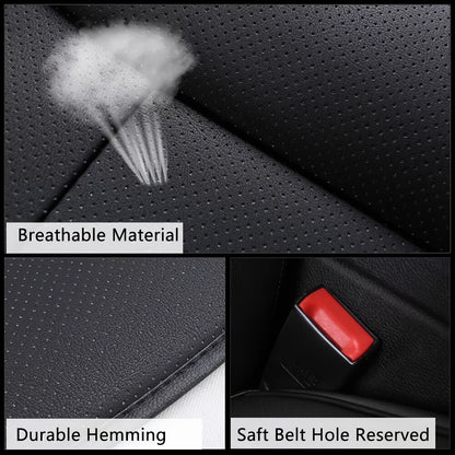 Premium PU Leather Car Seat Covers - Universal Fit, Full Surround Front Seat Cushion Protector, Breathable & Machine Washable, Durable, Padded, And Easy to Install, Available In Beige/Black/Gray