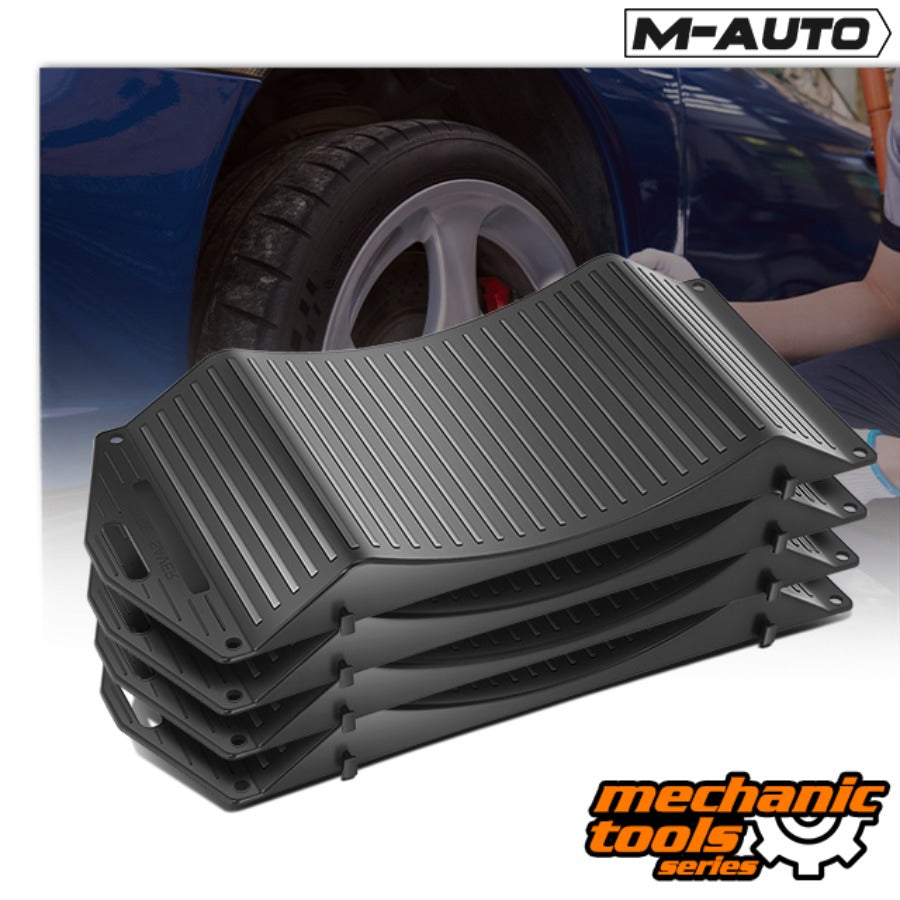 Set of 4 Premium Tire Saver Ramps - Anti-Slip Hard Plastic Design for Flat Spot and Flat Tire Prevention, Easy-to-Carry Tire Savers Ramps