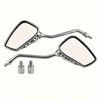 Motorcycle Rearview Mirrors - Skull Hand Design, Black Glossy Finish, Edgy Claw-Like Grip, Flat Rectangular Shape, Easy Installation for All Bikes, Bike Rearview Mirrors | Skull Hand Grip | Intricate Design,