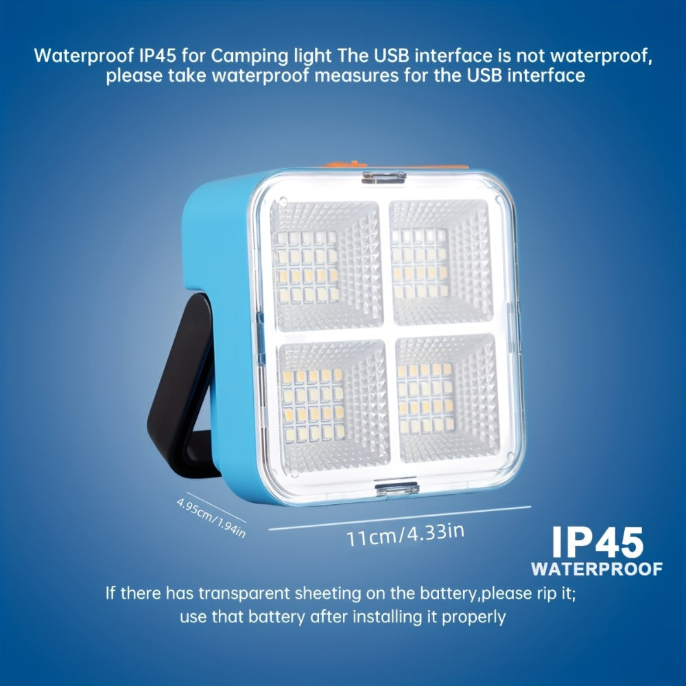 Solar Camping Lantern Ultra-Bright 4 Adjustable Modes – Solar & USB Rechargeable Multifunctional Searchlight with Bracket & Hook for Camping, Hiking, Emergency & Outdoor Use