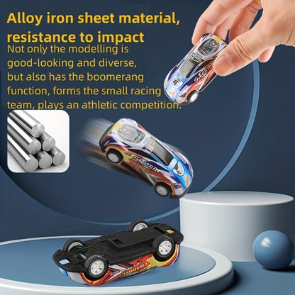 56 Pcs Mini Die-Cast Metal Car Set with 2 Stunt Cars, Play Mat & Storage Box - Friction Pull Back Toy Cars for Kids Boys Girls Ages 3+, Birthday Christmas Halloween Gift