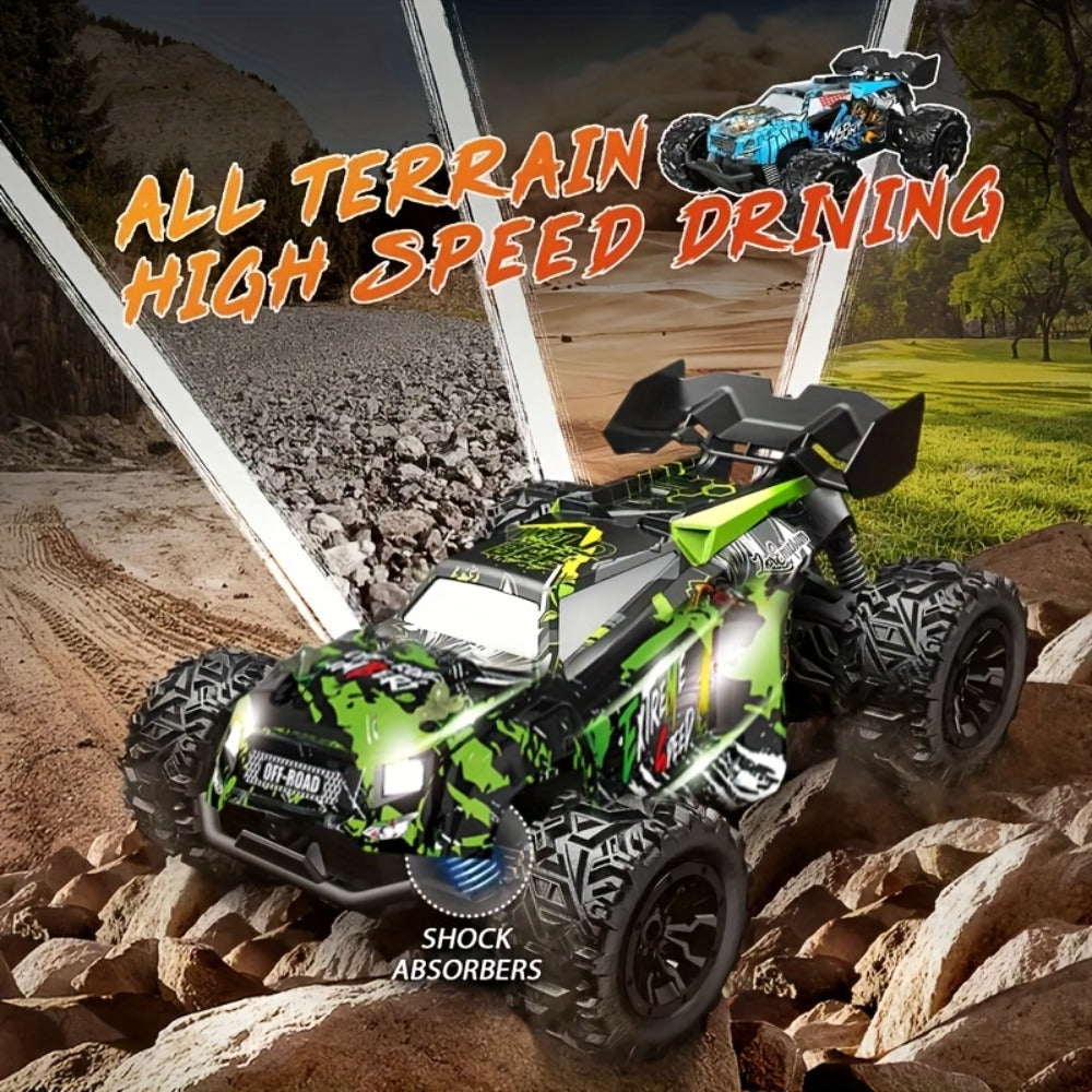 RC Climbing Car for Kids 3+ Full Proportional Drift 4WD Off-Road – Large High Speed Tank Style Remote Control Truck Toy Indoor Outdoor Birthday Christmas Holiday Gift Boys Children Mixed Color