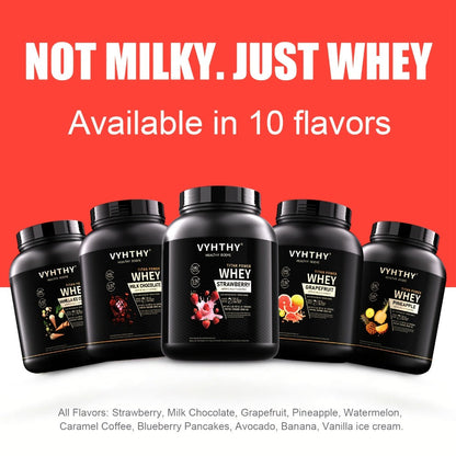 Whey Protein Powder Isolated & Hydrolyzed Blend with BCAAs – Low Carb Sports Nutrition Shake for Women, Strawberry Blueberry Vanilla Flavors