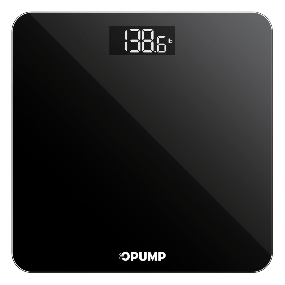 OPUMP Bathroom Scale 400lb – Highly Accurate Digital Body Weight Scale with Backlit LED Display, Batteries Included, Measures up to 400lb/180kg, Multiple Colors – Black Marble, Bronze, Sapphire & More