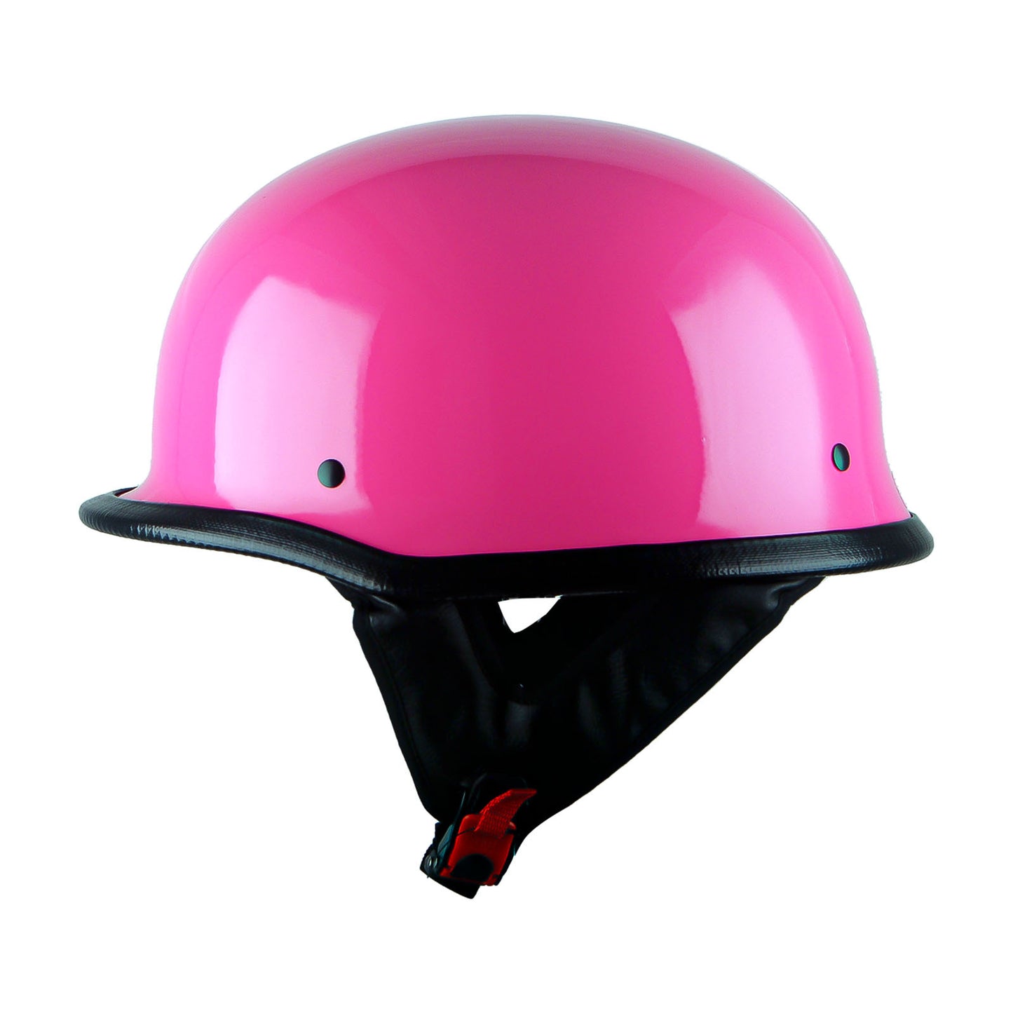 German Style Motorcycle Half Face Helmet – Novelty Skull & Carbon Fiber Design, UV Glossy Finish, Removable Washable Padding, Quick Release Buckle, Adult M/L/XL