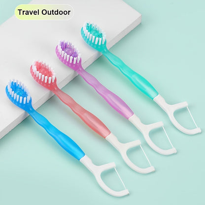 Disposable Toothbrush 24-Pack – Mini Beads No-Rinse Travel Toothbrush, Mixed Flavors, Portable Oral Care Kit for Outdoor Travel, Camping, Hotels, Dating & Parties, Fresh Breath On the Go (2 Bags × 12pcs)