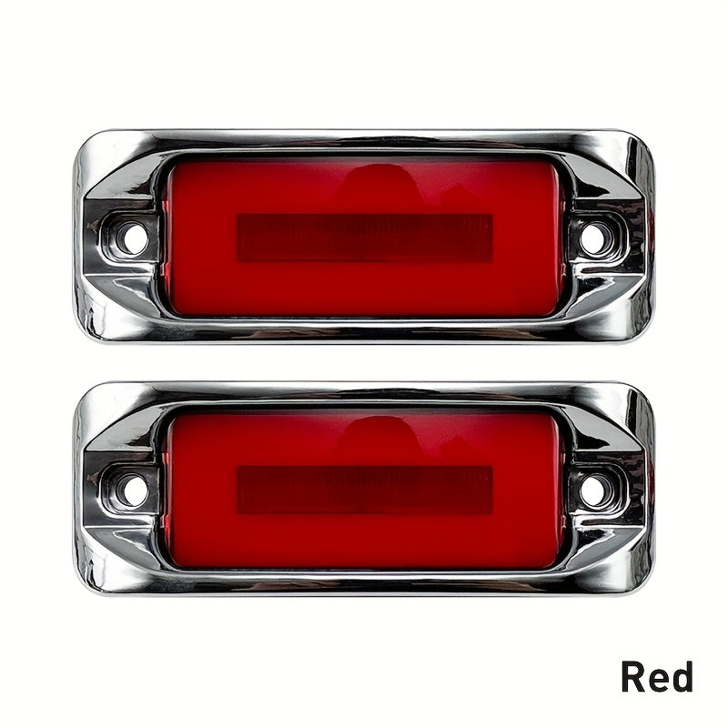 LED Car Side Marker Lights – Strobe Warning Flashing Signal Light for Truck Car Night Driving Safety, High/Low Brightness, 2pcs (Red/Yellow/Blue/Green/White)