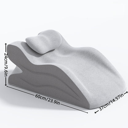 Wedge Pillow Memory Foam – Ergonomic Cervical & Lumbar Support for Stomach, Side & Back Sleepers | Breathable Removable Washable Cover, Multi-Use for Sleep, Office & Reading, Great Gift for Couples