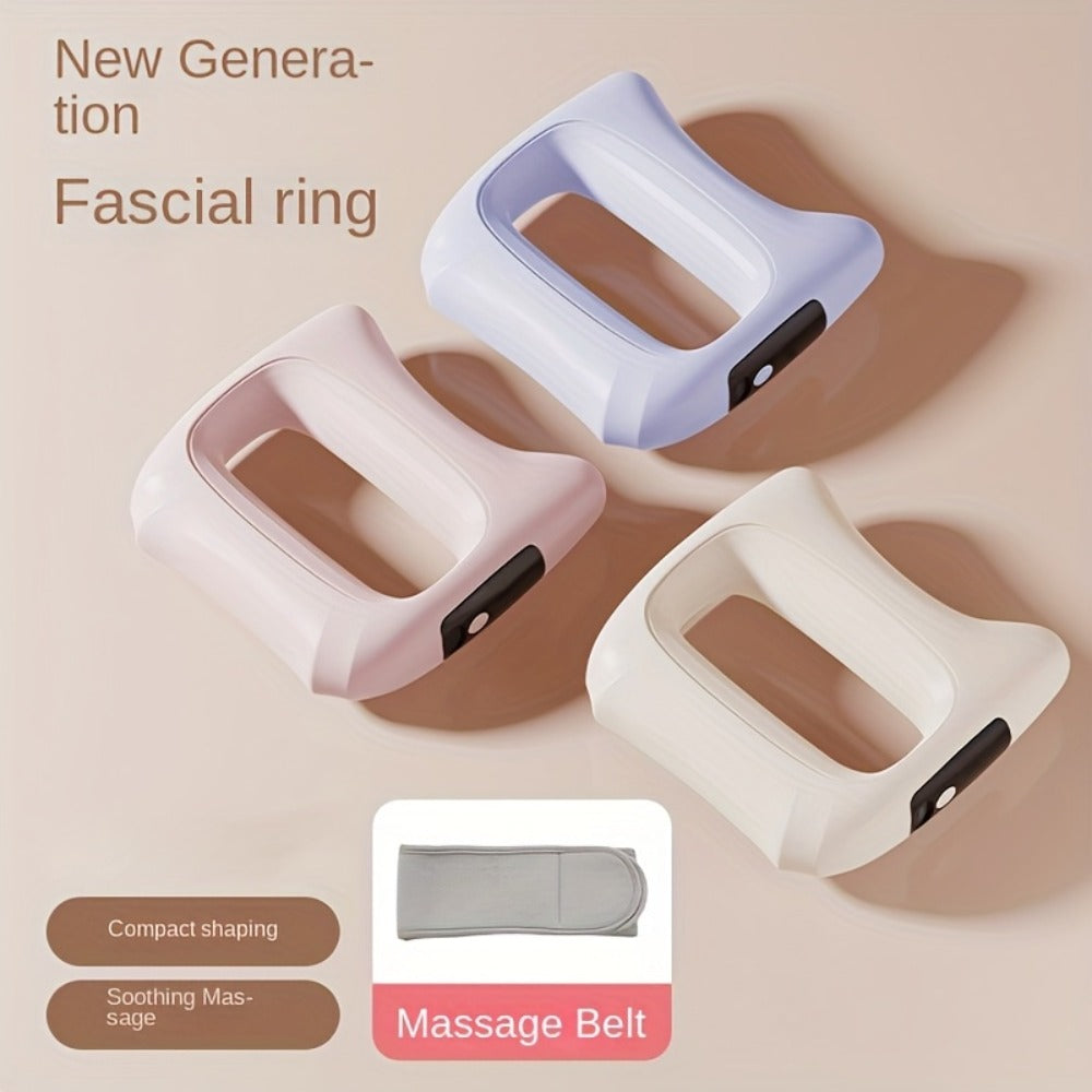 Massage Ring Fascia Massager – Mini Neck Waist & Full Body Muscle Relaxing Ring with Massage Belt, Multi-Function Fitness Relaxation Tool for Back, Waist & Neck, Portable Gift for Men Women