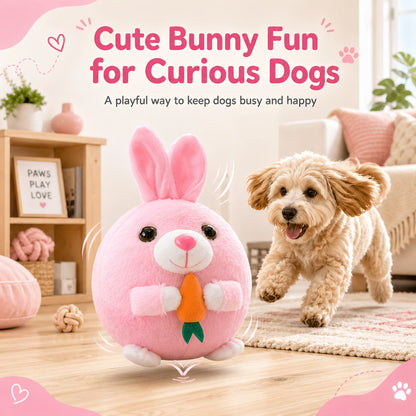 Electronic Bouncing Dog Toy with Animal Sound - USB Rechargeable Interactive Rolling Ball, Voice Recording & Music Mode, Washable Motion Sensor Toy for Small Medium Dogs & Puppies