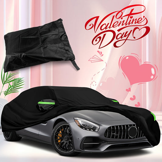All Weather Car Cover for Sedan/Coupe, Outdoor Full Exterior Cover for Automobiles, Rain Snow Sun Uv Protection, Fit for TOYOTA Camry, for HONDA Accord, Mustang, for Camaro etc, Size 185x69x59 inch
