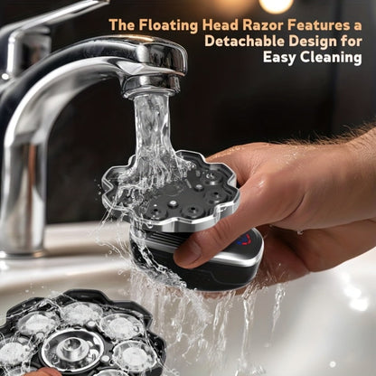 Electric Razor for Women 5-in-1 Painless Hair Removal Shaver — Wet & Dry Rechargeable Lady Shaver for Face, Legs, Bikini & Underarms, IPX5 Waterproof USB-C Charging, LED Indicator, 7 or 9 Blade Rotary Head Options