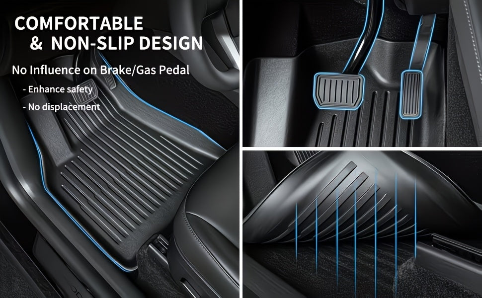 FRUKA New for Model Y Juniper Floor Mats 2025 2026 | All-Weather Car Full Set | Front Rear Floor Liner Cargo Liners Trunk for Tesla for Model Y | TPE Interior Accessories 5 Seater(Not for Standard)