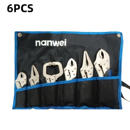 Pliers Set 6-Piece – Needle Nose, Curved & Locking C-Type Pliers, 5–10 Inch Sizes, Versatile Vise Grip Tool Kit for Home Repair, Automotive, Electrical & DIY Projects