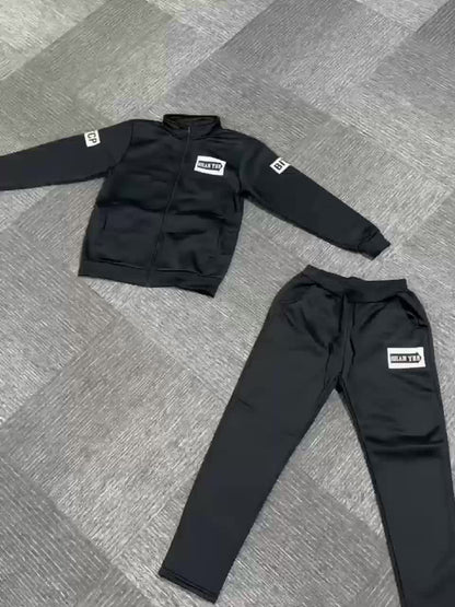 Men's Tracksuit Jacket and Pants Set - Zip Detail Everyday Classic Edition