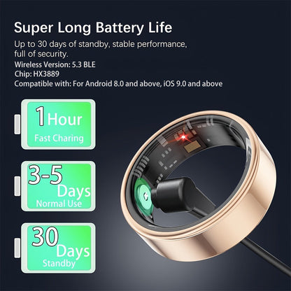 Health Monitoring Smart Ring for Women & Men – Fitness Activity Tracker with Sleep, Calories, Steps, HRV & Menstrual Cycle, Bluetooth 5.3, IP68 Waterproof, iOS & Android