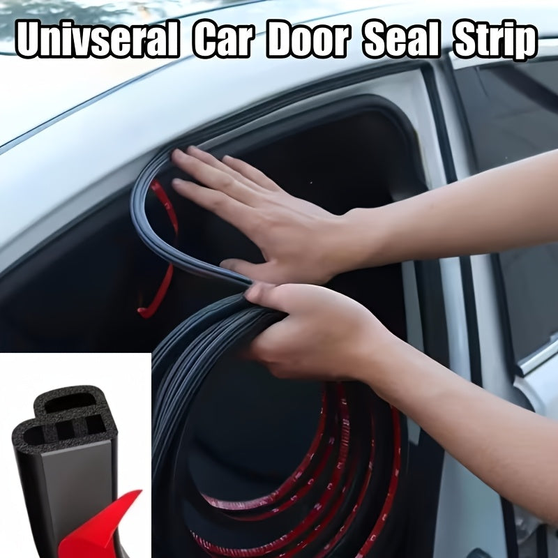 16.73Ft/510Cm Noise Reduction Car Door Window Sealing Strips, Universal Self-Adhesive Rubber Strip, Automotive Seal Strip, Sound Insulation Effect, Shock Absorption, Suitable for Cars, Trucks, Suvs, Rvs
