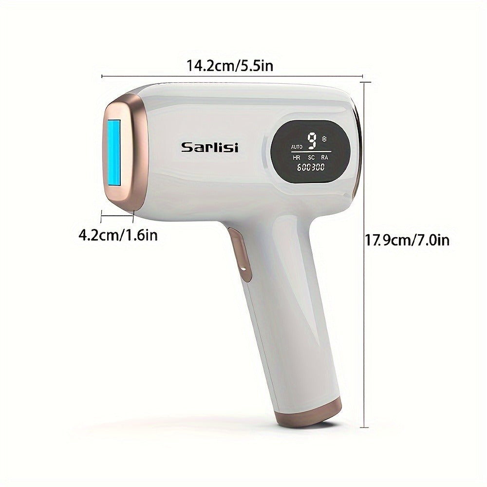 IPL Hair Removal Device 9-Mode Auto Flash for Women & Men – Painless Permanent At-Home Laser Hair Remover for Face Legs Underarms Bikini Line Arms Back Chest Full Body