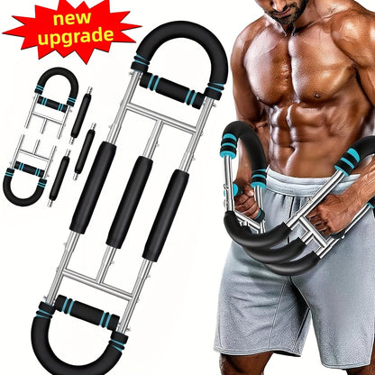 Arm Strength Trainer Three-Bar Chest Expander, Adjustable Multi-Level Resistance, Portable Detachable Forearm & Chest Workout Device for Home Gym, Strength Training & Muscle Building