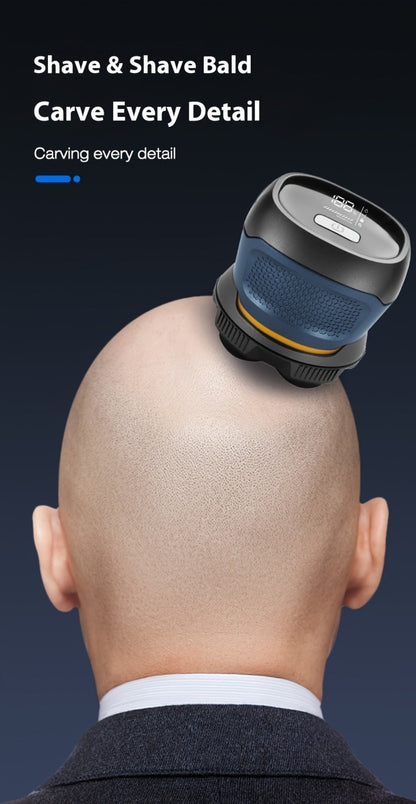 6D Floating Head Bald Head Shaver Self-Cut Electric Hair Clipper — 10W High Power 1400mAh USB-C Charging LED Display Two-Speed Travel Lock Men's Head Grooming Tool
